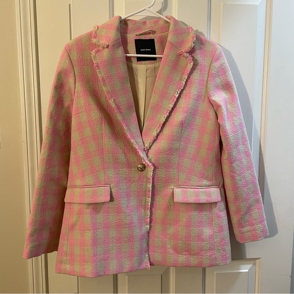 Vero Moda Bree Kae Check Tweed Blazer - Picture 4 of 5